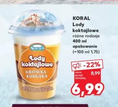 Lody koktajlowe Koral Krówka-Kukułka