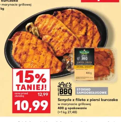 Sznycle z fileta z piersi kurczaka w marynacie grillowej Let's BBQ