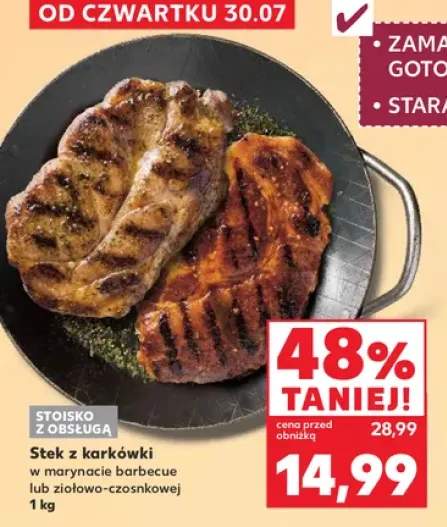 Stek z karkówki w marynacie barbecue