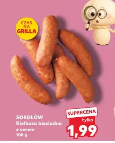 Kiełbasa biesiadna z serem Sokołów