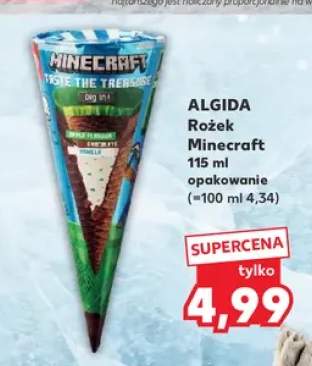 Lody rożek Minecraft Algida