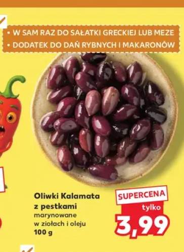Oliwki Kalamata z pestkami marynowane w ziołach i oleju