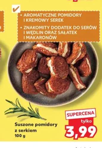 Suszone pomidory z serkiem