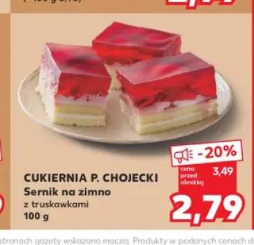Sernik na zimno z truskawkami Cukiernia P. Chojecki