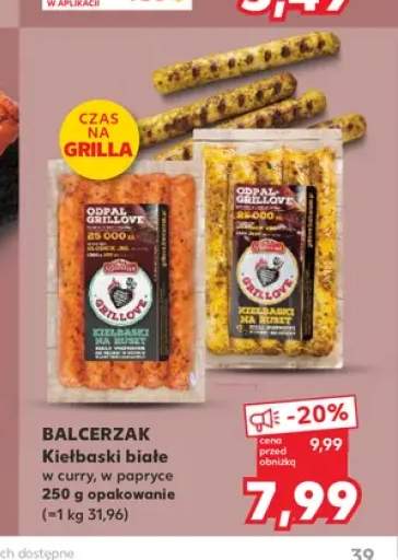 Kiełbaski białe w curry Balcerzak +1 wariant