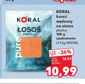 Łosoś wędzony na zimno plastry Koral