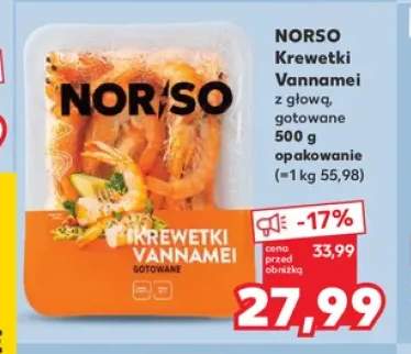 Krewetki Vannamei z głową gotowane Norso