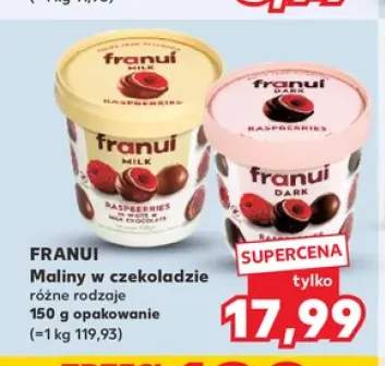 Maliny w czekoladzie mlecznej Franui +1 wariant