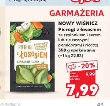 Pierogi z łososiem ze szpinakiem i serem Nowy Wiśnicz +1 wariant