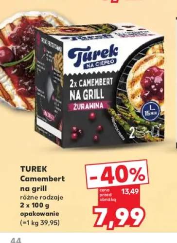 Ser Camembert na grill Turek na ciepło 2-pak Żurawina