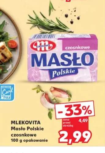 Masło Polskie czosnkowe Mlekovita