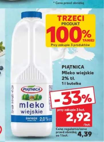 Mleko wiejskie świeże 2% tłuszczu Piątnica
