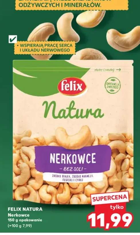 Orzechy nerkowca Felix Natura bez soli