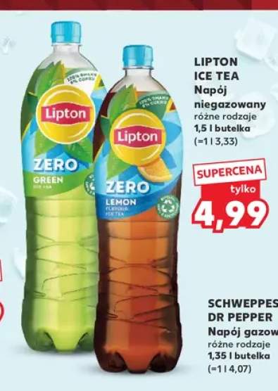 Napój niegazowany Lipton Ice Tea Zero Green Tea +1 wariant