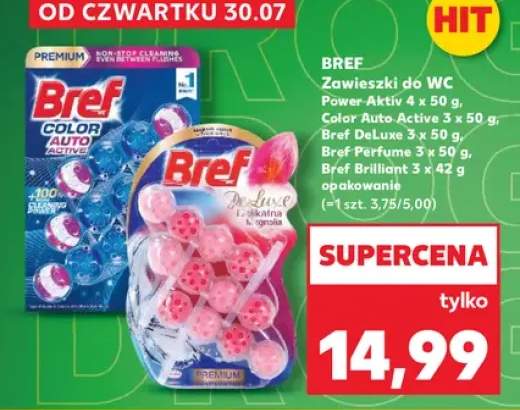 Zawieszki do WC Bref Power Aktiv 4-pak 50 g +4 warianty