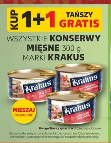 Konserwy mięsne Krakus +3 warianty