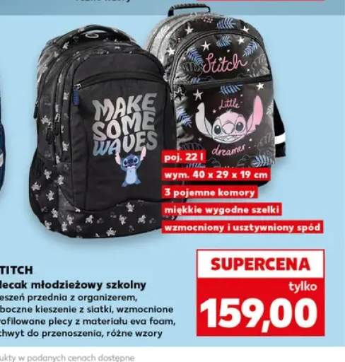 Plecak młodzieżowy szkolny Stitch