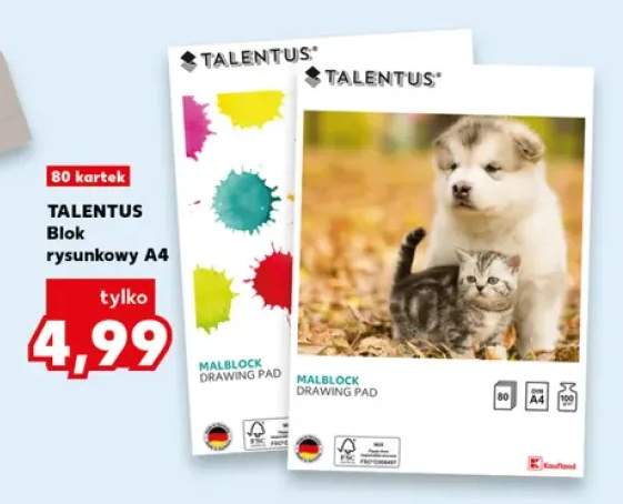 Blok rysunkowy A4 Talentus