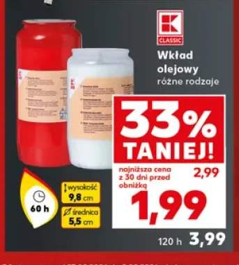 Wkład olejowy K-Classic 60h +1 wariant