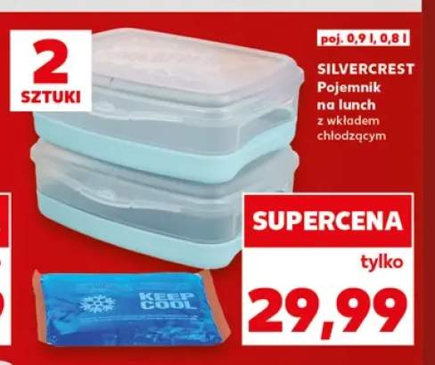 Pojemnik na lunch z wkładem chłodzącym Silvercrest 2-pak