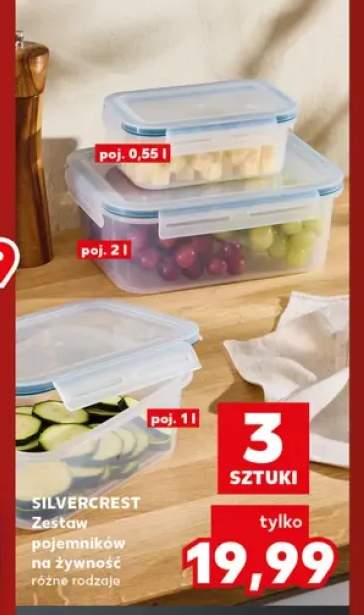 Zestaw pojemników na żywność Silvercrest 3-pak