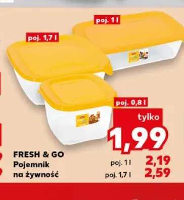 Pojemnik na żywność Fresh & Go 0,8 l +2 warianty