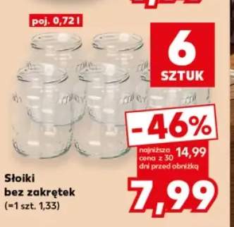 Słoiki bez zakrętek 6-pak 0,72 l