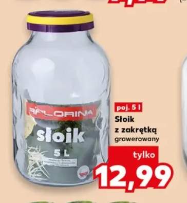 Słoik z zakrętką grawerowany Florina 5 l