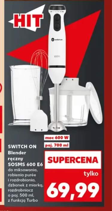 Blender ręczny Switch On Sosms 600 E6