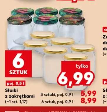 Słoiki z zakrętkami 6-pak 0,5 l +2 warianty
