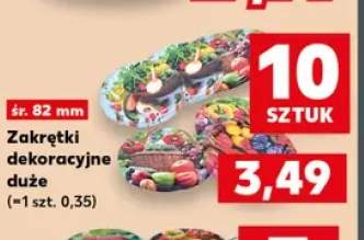 Zakrętki dekoracyjne duże 10-pak śr. 82 mm