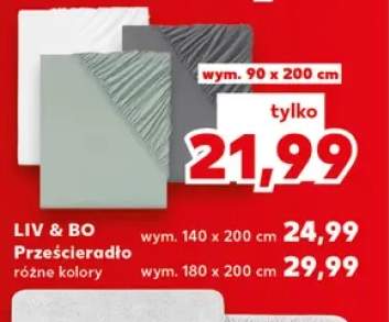 Prześcieradło Liv & Bo 90x200 cm +2 warianty