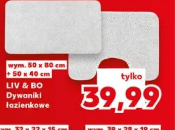 Dywaniki łazienkowe Liv & Bo 50x80 cm + 50x40