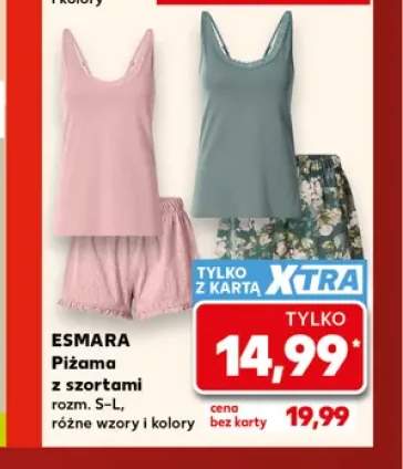 Piżama damska z szortami Esmara