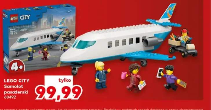 Klocki LEGO City Samolot pasażerski 60492