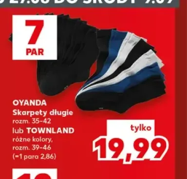 Skarpety długie 7-pak Townland +1 wariant