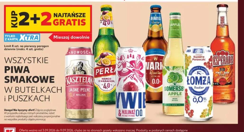 Piwa smakowe w butelkach i puszkach +7 wariantów