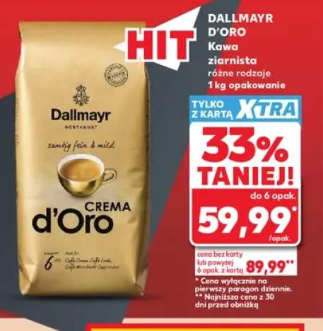Kawa ziarnista Dallmayr d'Oro