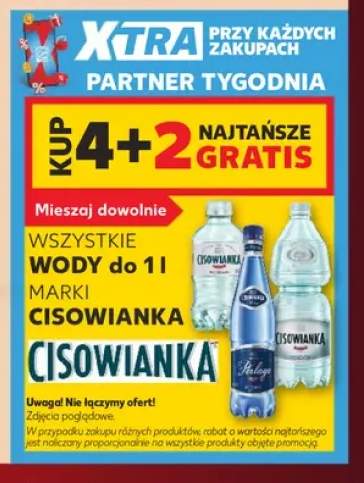 Wody do 1 l marki Cisowianka +3 warianty