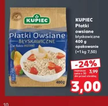 Płatki owsiane błyskawiczne Kupiec