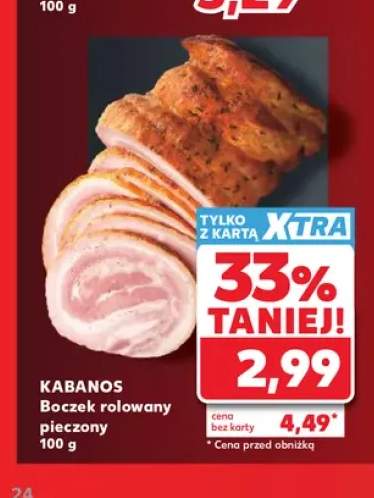 Boczek rolowany pieczony Kabanos