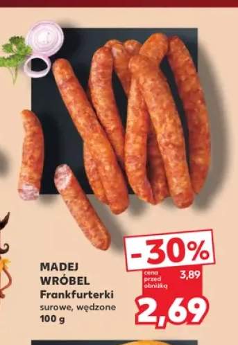 Frankfurterki surowe wędzone Madej Wróbel
