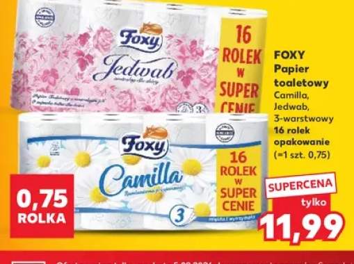 Papier toaletowy 3-warstwowy Foxy Camilla 16-pak +1 wariant