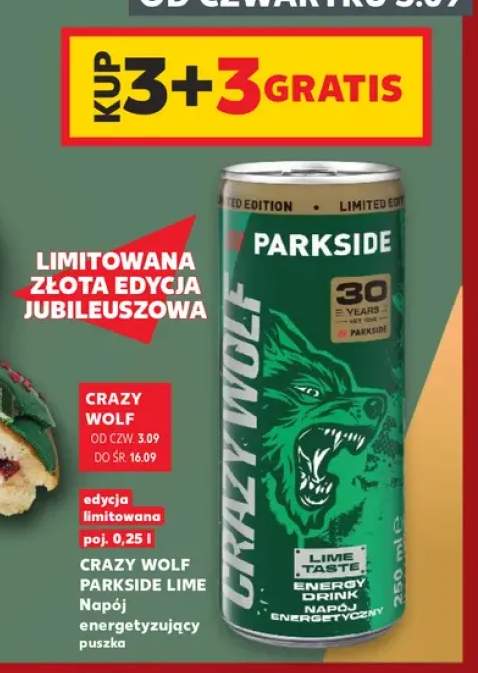 Napój energetyzujący Crazy Wolf Parkside Lime