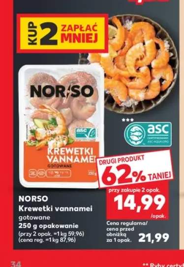 Krewetki vannamei gotowane NORSO