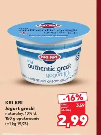 Jogurt grecki naturalny Kri Kri 10%