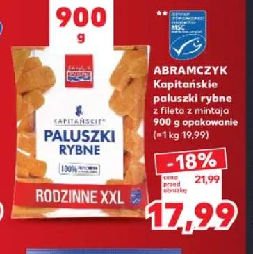 Kapitańskie paluszki rybne z fileta z mintaja Abramczyk