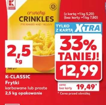 Frytki karbowane K-Classic +1 wariant