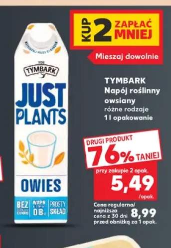 Napój roślinny owsiany Tymbark Just Plants
