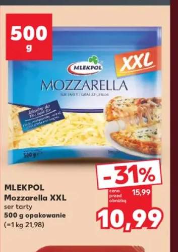 Ser mozzarella tarty XXL Mlekpol
